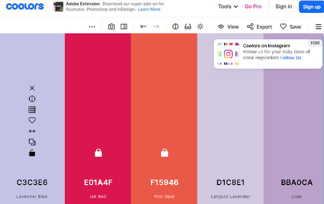 coolors色を固定する