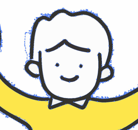 イラレ　画像トレースギザギザ