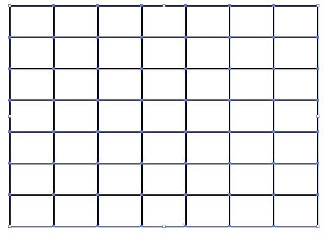 できあがったグリッド