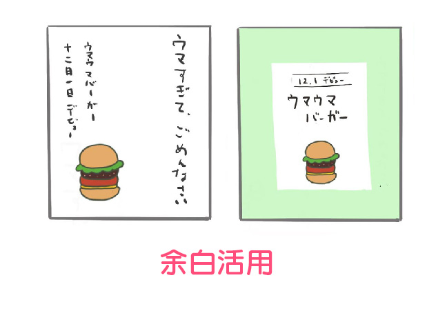 余白のバリエーション例