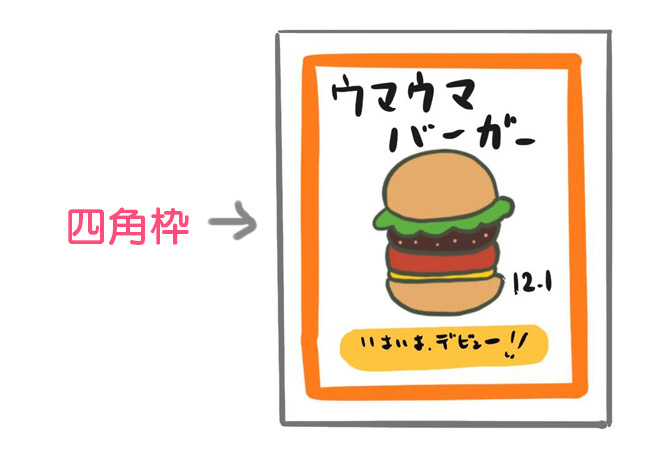 四角枠のデザイン例