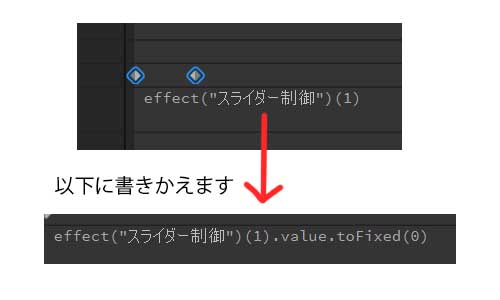 エクスプレッションを書き換える
