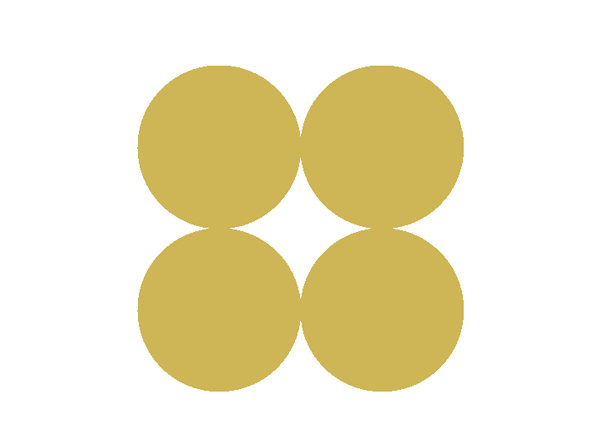 正円を４つ並べる