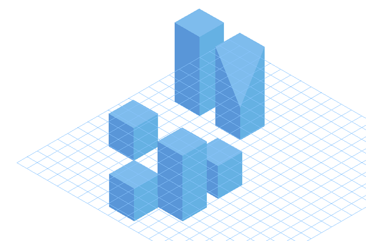 アイソメトリックの図形