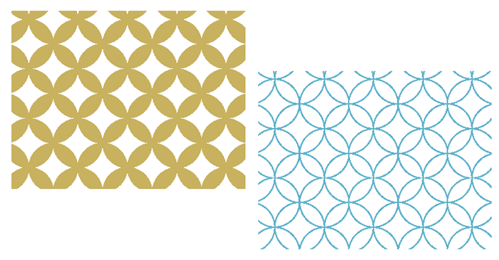 塗りのパターンと線のパターンの２種類