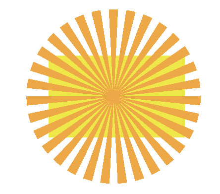 サンバーストと背景の調整