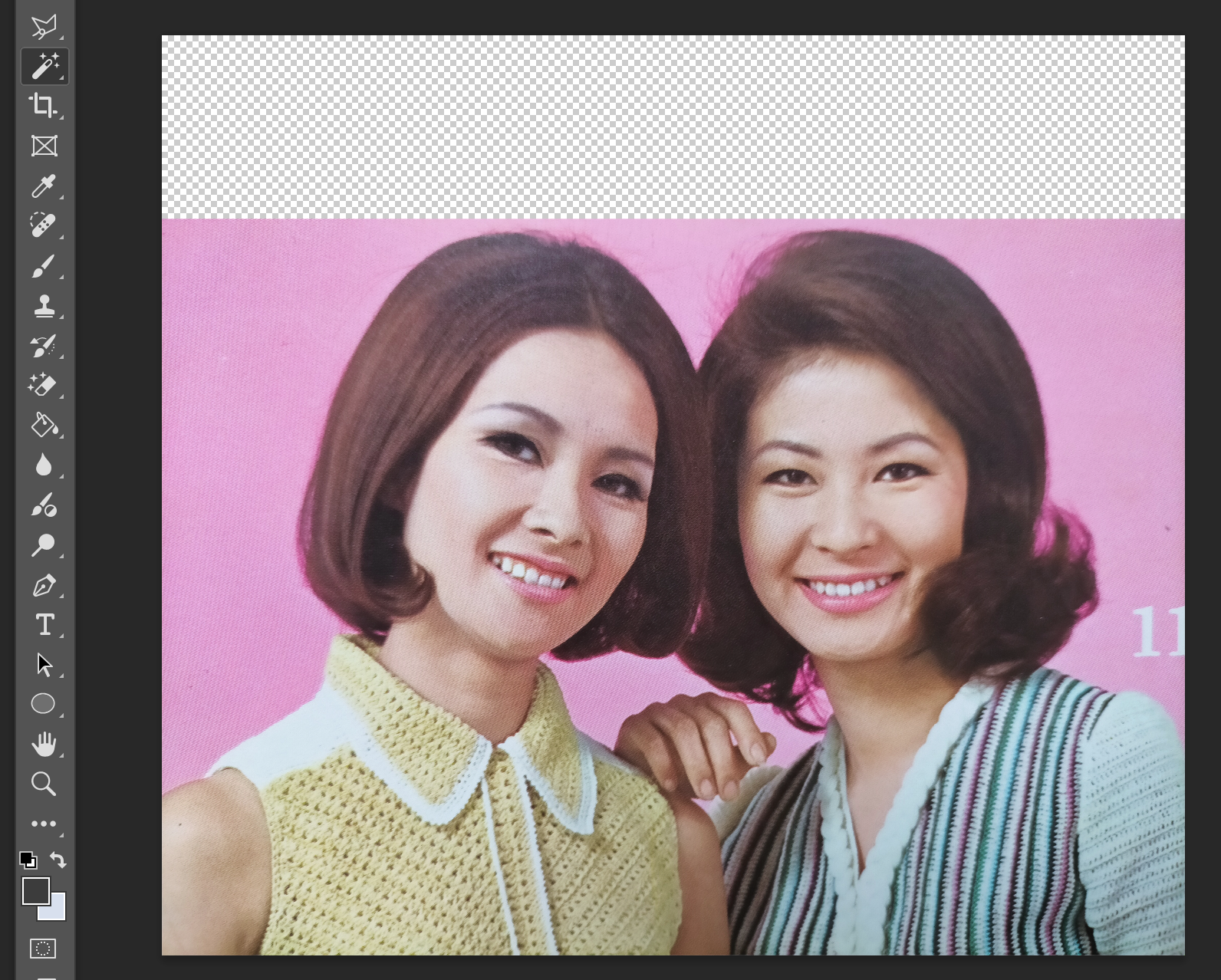 背景を伸ばしたい写真